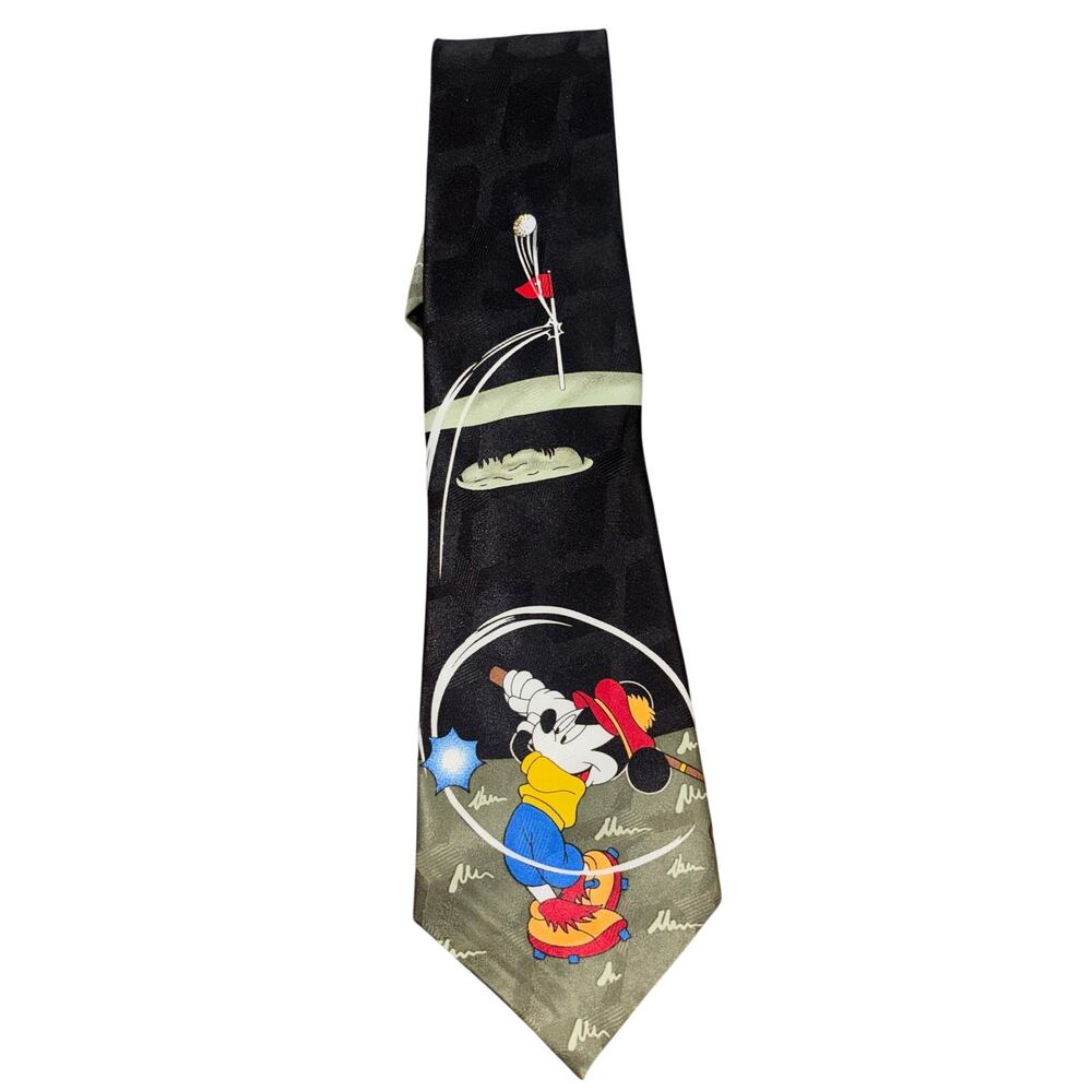 Vintage Mickey Unlimited Mickey Mouse golfing neck tie